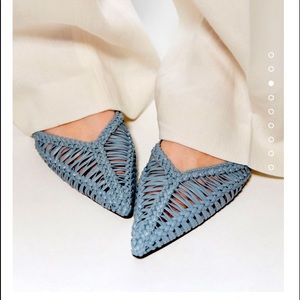 Zara Woven sling back Flats